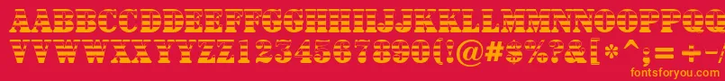 ASignboardtitulgrd Font – Orange Fonts on Red Background