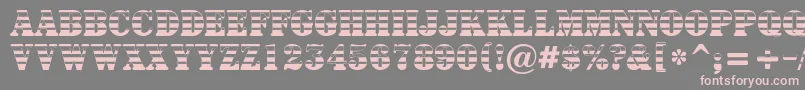 Czcionka ASignboardtitulgrd – różowe czcionki na szarym tle