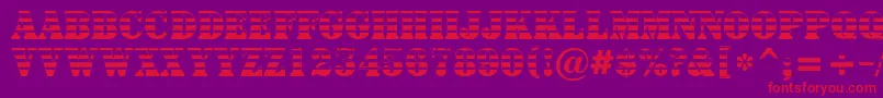 ASignboardtitulgrd Font – Red Fonts on Purple Background