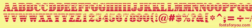 ASignboardtitulgrd Font – Red Fonts on Yellow Background