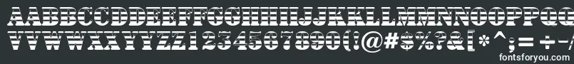 フォントASignboardtitulgrd – 黒い背景に白い文字