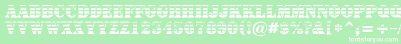 Шрифт ASignboardtitulgrd – белые шрифты на зелёном фоне