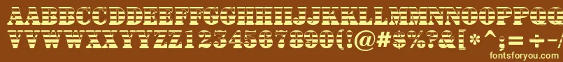 ASignboardtitulgrd-fontti – keltaiset fontit ruskealla taustalla