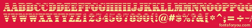 フォントASignboardtitulgrd – 黄色の文字、赤い背景