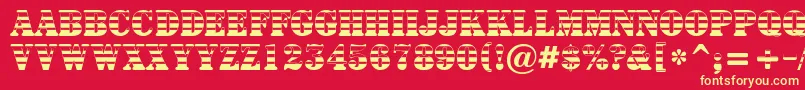 ASignboardtitulgrd Font – Yellow Fonts on Red Background