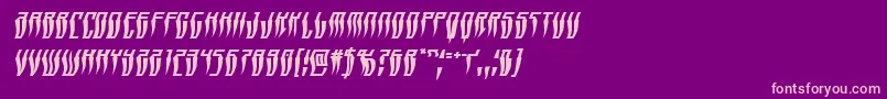 Swordtoothwarpital Font – Pink Fonts on Purple Background