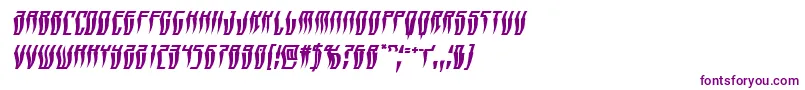 Swordtoothwarpital Font – Purple Fonts on White Background