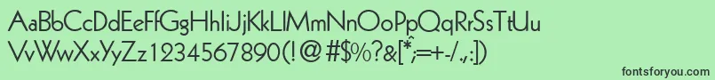 K791GeometricalRegular Font – Black Fonts on Green Background