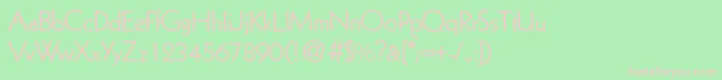 Шрифт K791GeometricalRegular – розовые шрифты на зелёном фоне