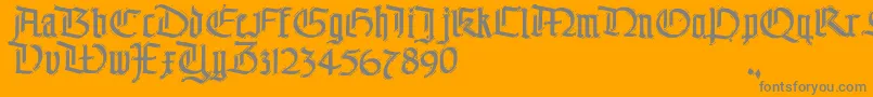 TheEnd. Font – Gray Fonts on Orange Background