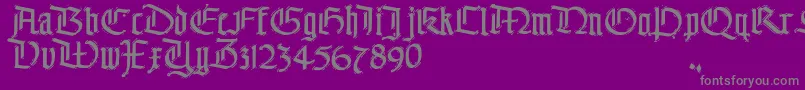TheEnd.-Schriftart – Graue Schriften auf violettem Hintergrund
