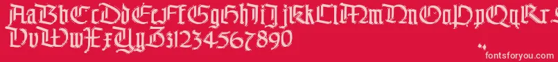 TheEnd. Font – Pink Fonts on Red Background