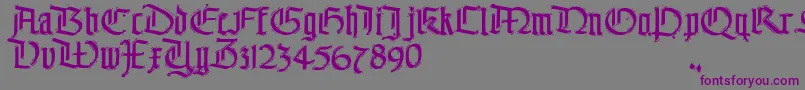 TheEnd. Font – Purple Fonts on Gray Background