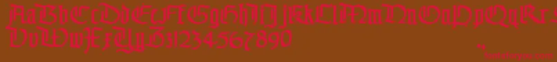 TheEnd. Font – Red Fonts on Brown Background