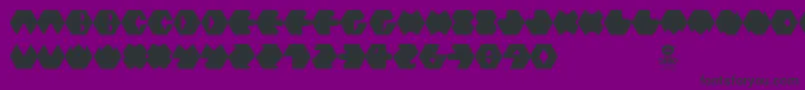 フォントHexafont – 紫の背景に黒い文字