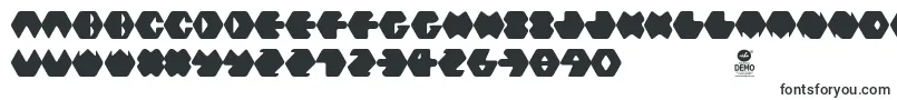 Hexafont-Schriftart – Gestreckte Schriften