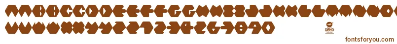 Hexafont Font – Brown Fonts on White Background