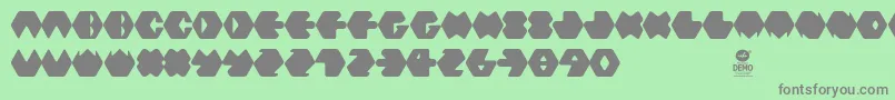 Шрифт Hexafont – серые шрифты на зелёном фоне