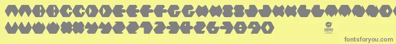 Hexafont Font – Gray Fonts on Yellow Background