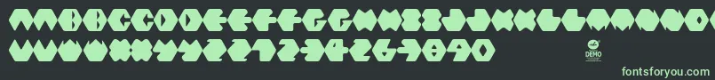 フォントHexafont – 黒い背景に緑の文字