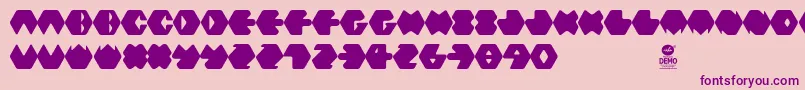 Hexafont Font – Purple Fonts on Pink Background