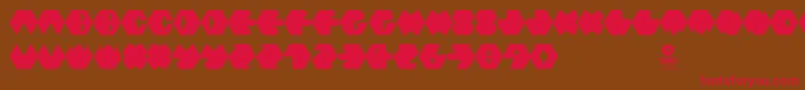 Hexafont Font – Red Fonts on Brown Background