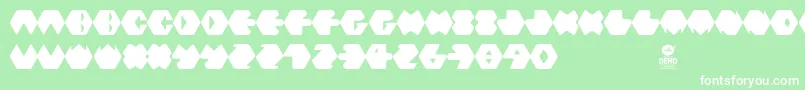fuente Hexafont – Fuentes Blancas Sobre Fondo Verde