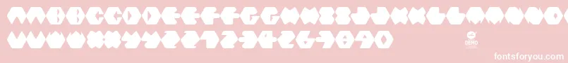 Hexafont Font – White Fonts on Pink Background