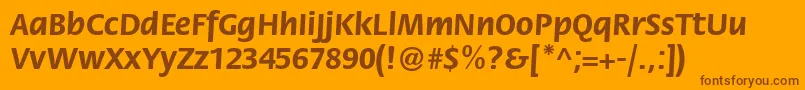 FloragttBold Font – Brown Fonts on Orange Background