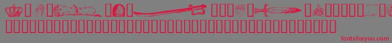 FantasyClipart2-Schriftart – Rote Schriften auf grauem Hintergrund