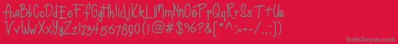 fuente Anihappydays – Fuentes Grises Sobre Fondo Rojo