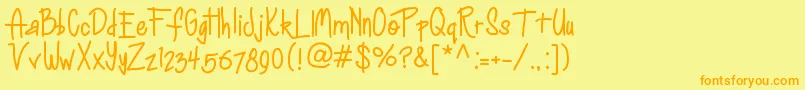 Подробнее о шрифте Anihappydays Шрифт Anihappydays – оранжевые шрифты на жёлтом фоне