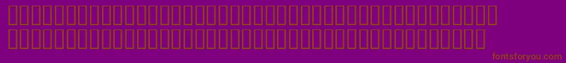 PresswriterSymbols Font – Brown Fonts on Purple Background