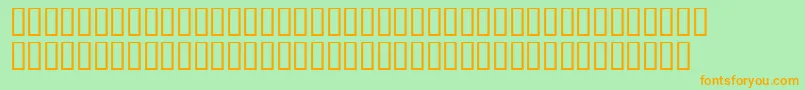 PresswriterSymbols Font – Orange Fonts on Green Background