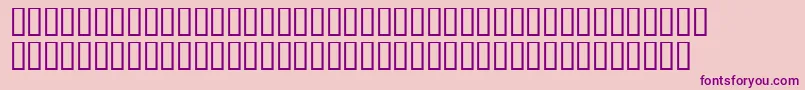 PresswriterSymbols Font – Purple Fonts on Pink Background