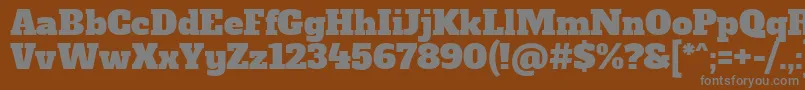 Шрифт AlfaSlabOne – серые шрифты на коричневом фоне
