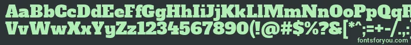 AlfaSlabOne Font – Green Fonts on Black Background