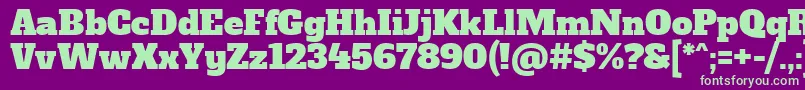 AlfaSlabOne Font – Green Fonts on Purple Background