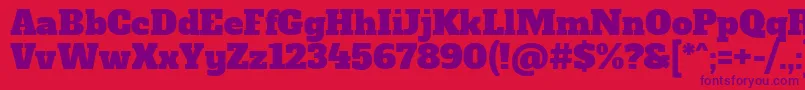 AlfaSlabOne Font – Purple Fonts on Red Background