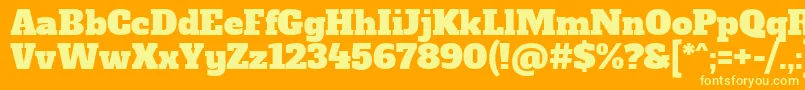 AlfaSlabOne Font – Yellow Fonts on Orange Background