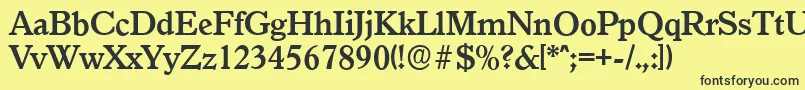 GranadaserialBold Font – Black Fonts on Yellow Background