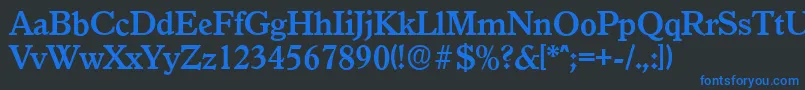 GranadaserialBold Font – Blue Fonts on Black Background