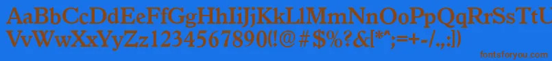 GranadaserialBold Font – Brown Fonts on Blue Background