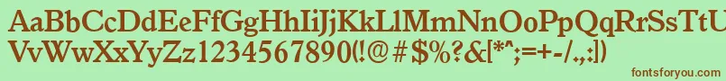 GranadaserialBold Font – Brown Fonts on Green Background