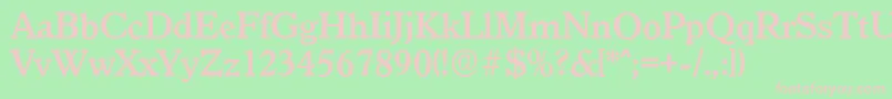 GranadaserialBold Font – Pink Fonts on Green Background