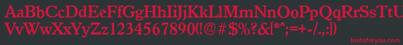 GranadaserialBold Font – Red Fonts on Black Background