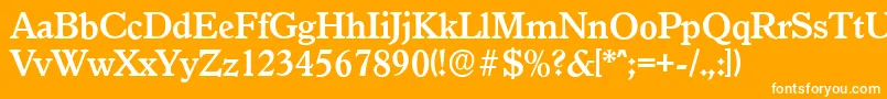 GranadaserialBold Font – White Fonts on Orange Background