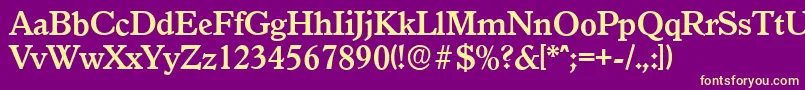 fuente GranadaserialBold – Fuentes Amarillas Sobre Fondo Morado