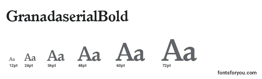 Размеры шрифта GranadaserialBold