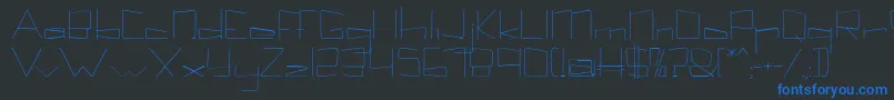 Kuppelkuppel Font – Blue Fonts on Black Background